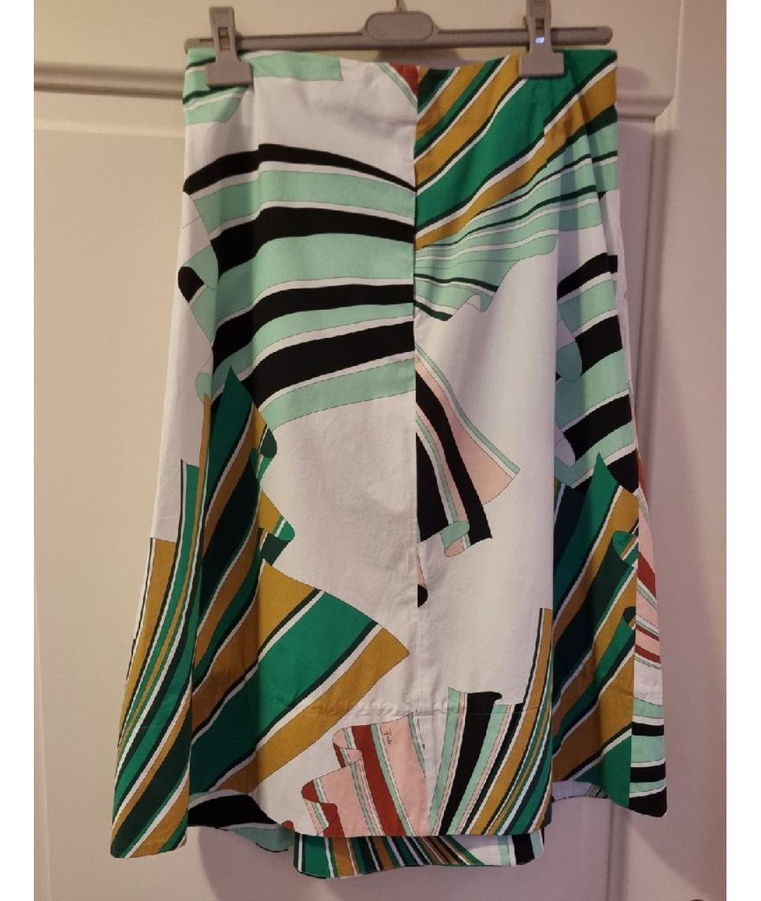 EMILIO PUCCI Мульти хлопковая юбка миди, фото 2