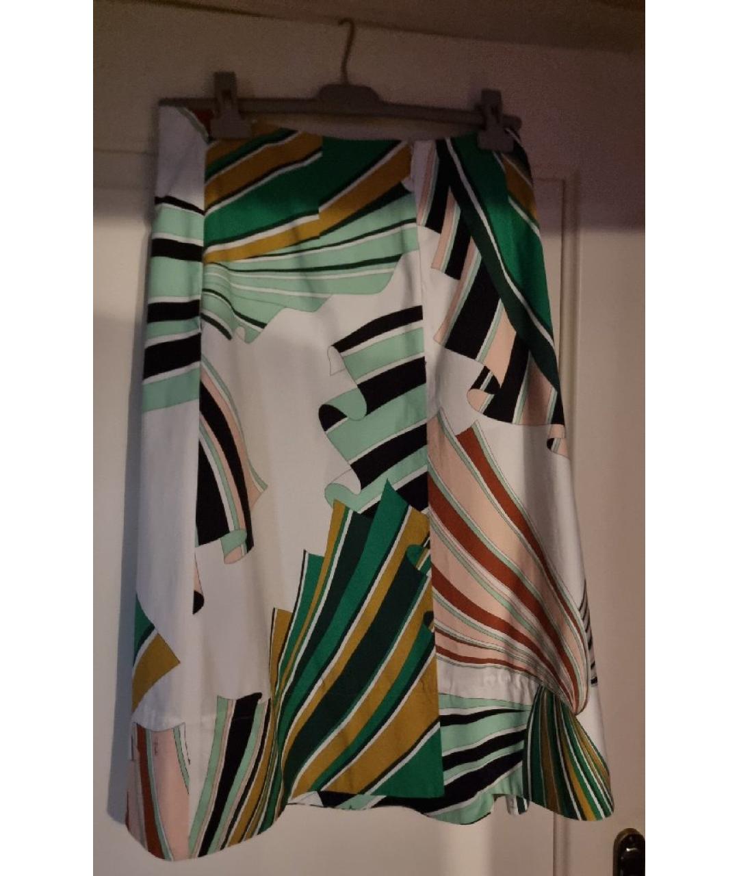EMILIO PUCCI Мульти хлопковая юбка миди, фото 9