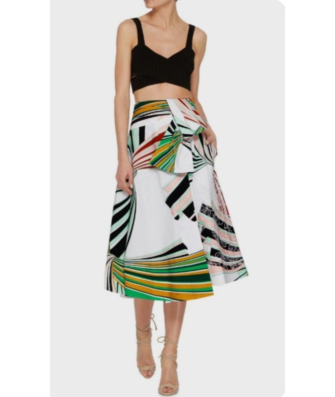 EMILIO PUCCI Мульти хлопковая юбка миди, фото 5