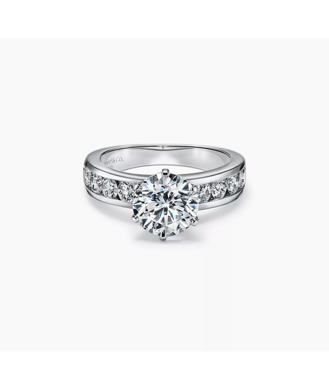 TIFFANY&CO Белое платиновое кольцо, фото 9