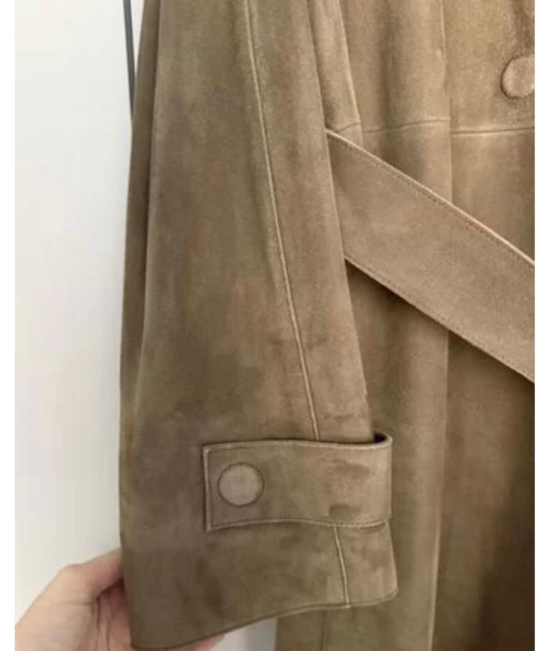 12 STOREEZ Бежевый замшевый тренч/плащ, фото 4