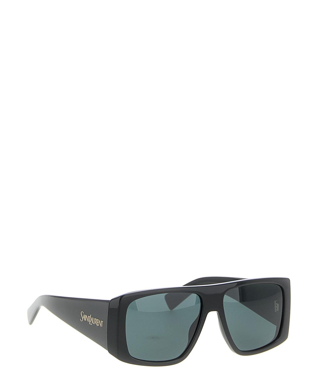 SAINT LAURENT Черные пластиковые солнцезащитные очки, фото 2