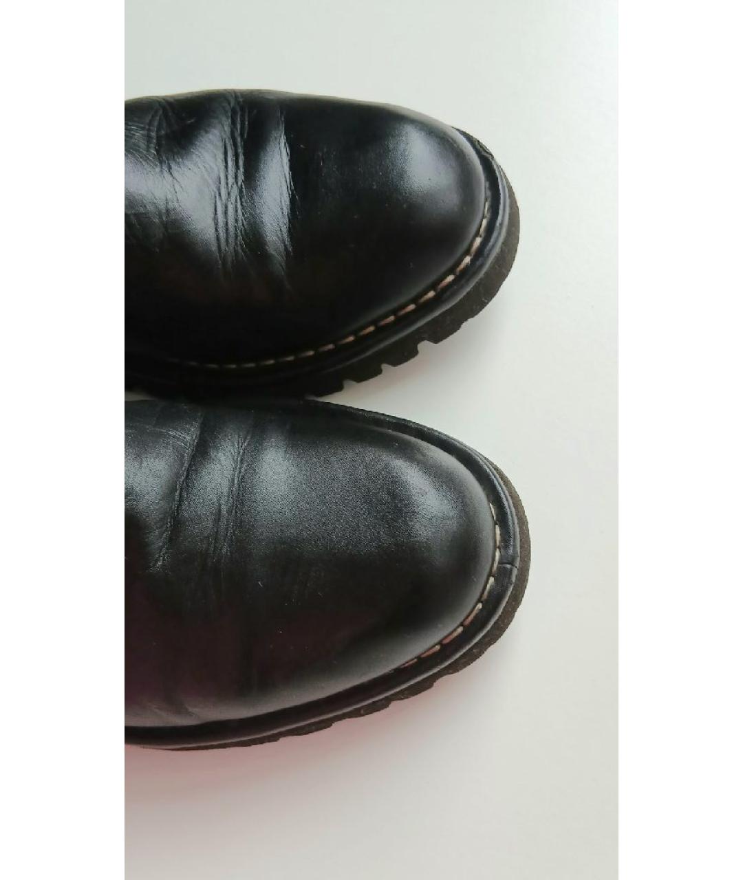 CHANEL Черные кожаные сапоги, фото 3