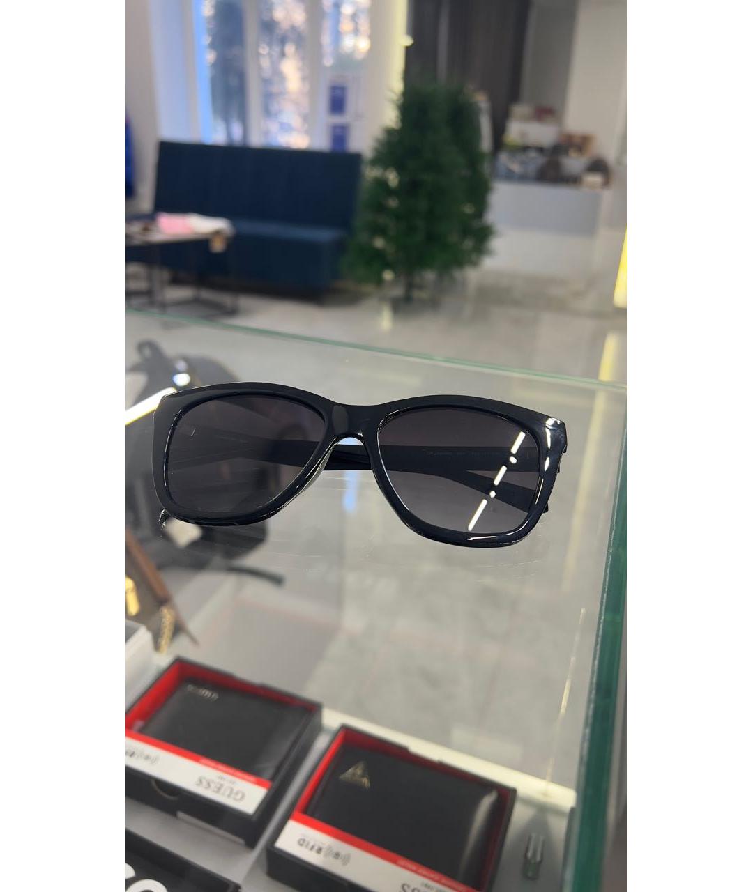 CALVIN KLEIN Черные пластиковые солнцезащитные очки, фото 5