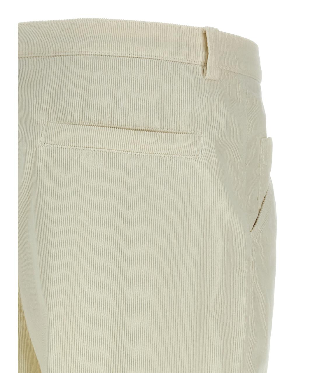 BRUNELLO CUCINELLI Бежевые хлопковые повседневные брюки, фото 4