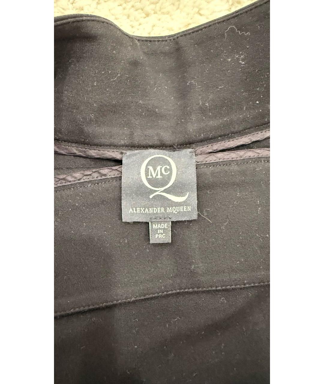 ALEXANDER MCQUEEN Черная хлопковая юбка мини, фото 2