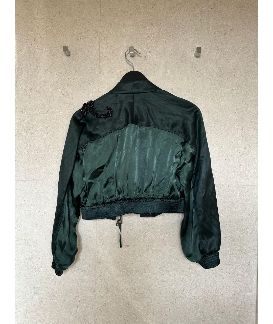 PRADA Зеленый шелковый жакет/пиджак, фото 2
