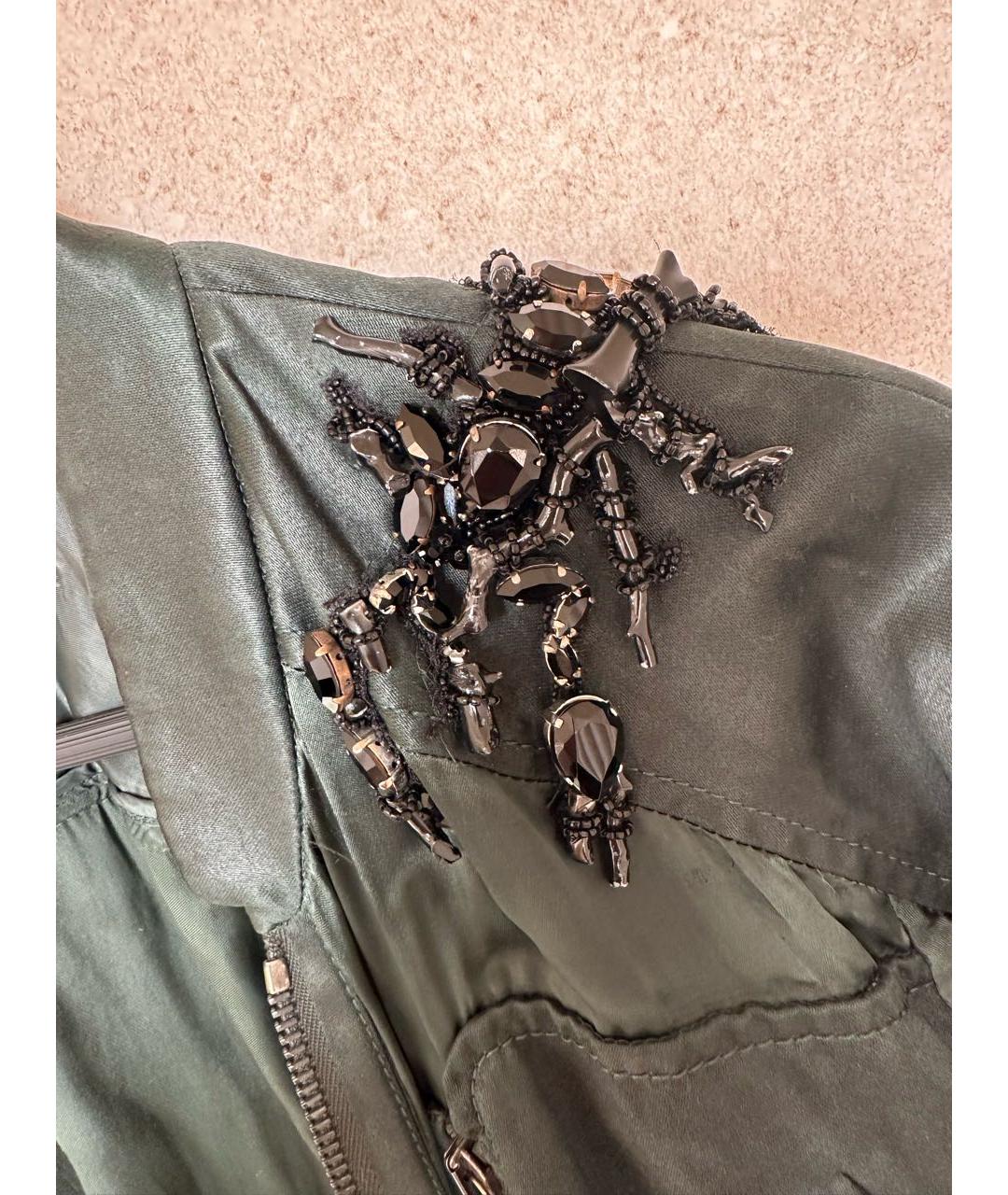 PRADA Зеленый шелковый жакет/пиджак, фото 7