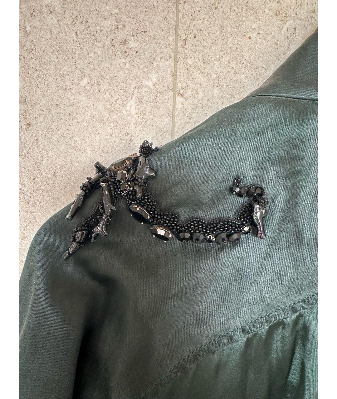 PRADA Зеленый шелковый жакет/пиджак, фото 4