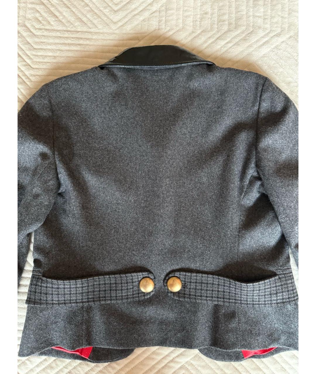 DOLCE&GABBANA Серый шерстяной костюм с юбками, фото 8