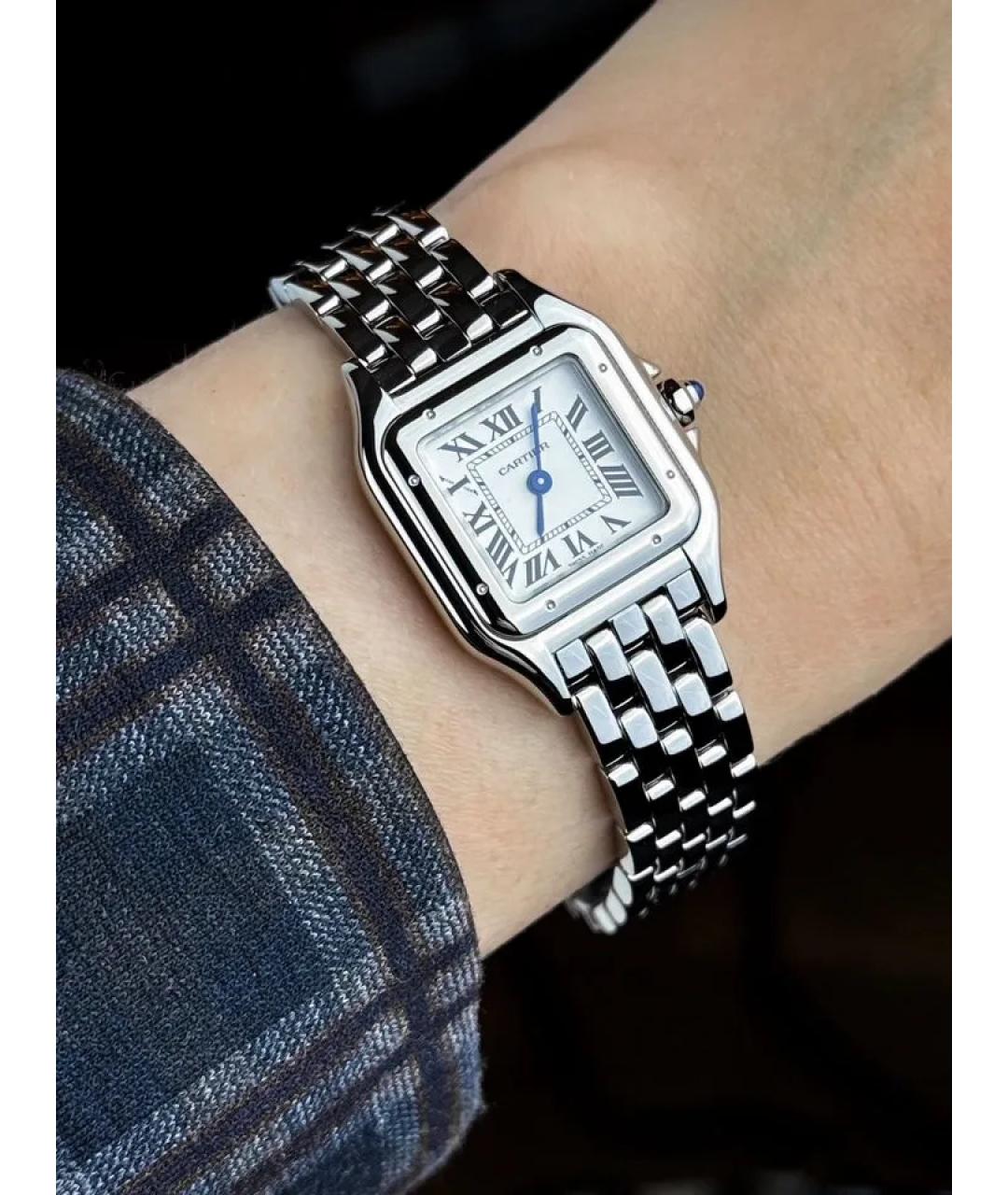 CARTIER Белые металлические часы, фото 2