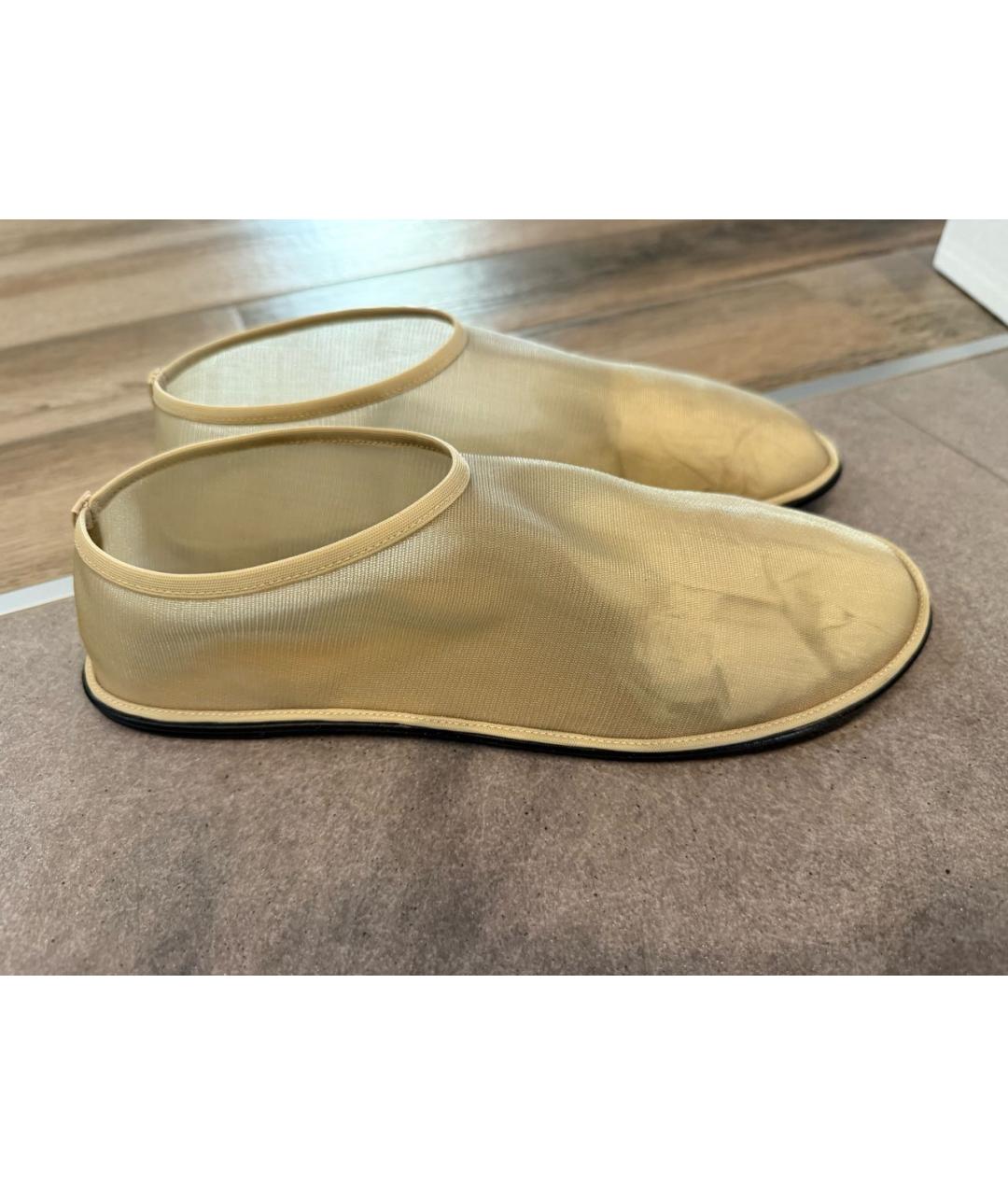 THE ROW Бежевые текстильные балетки, фото 8