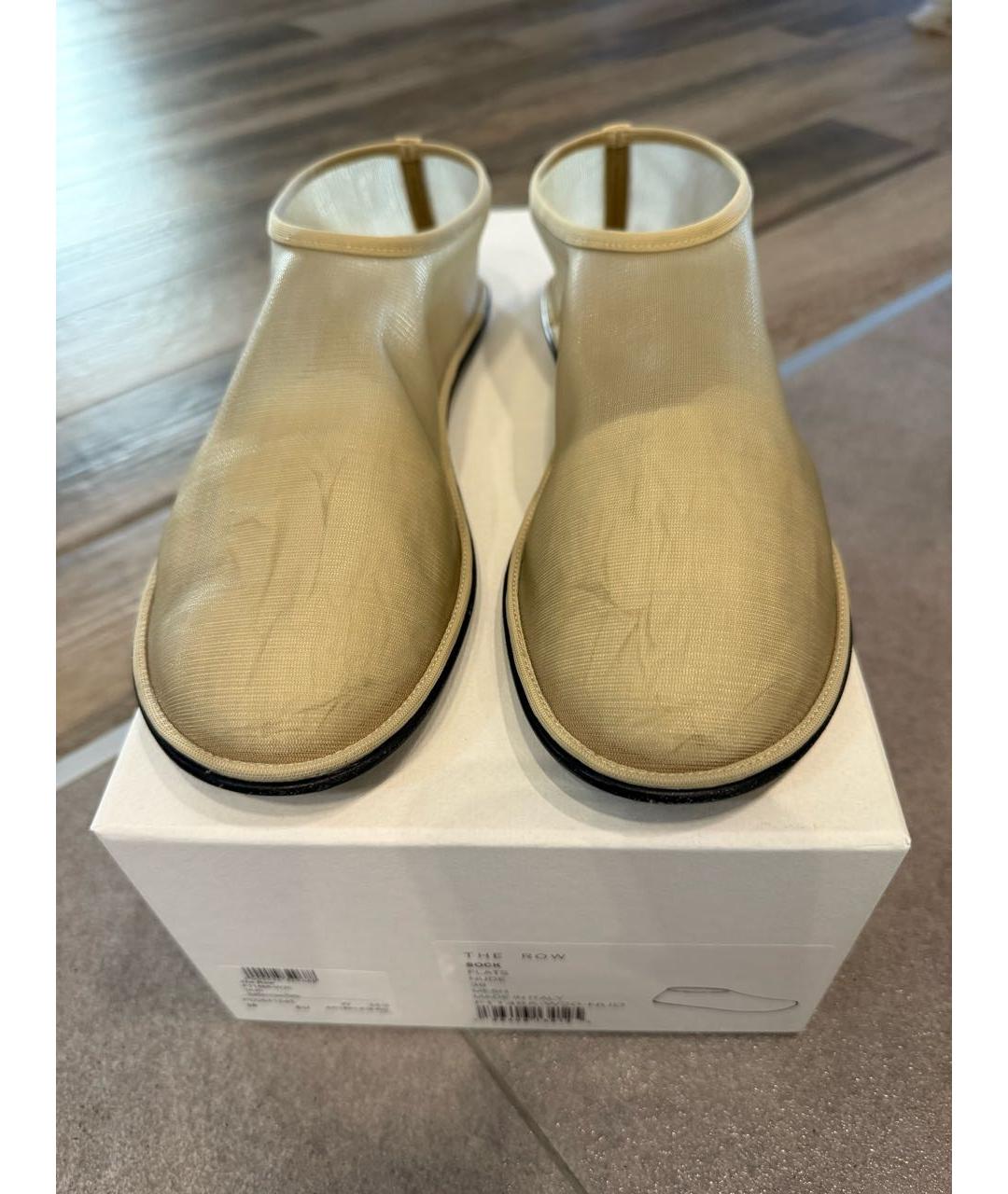 THE ROW Бежевые текстильные балетки, фото 7