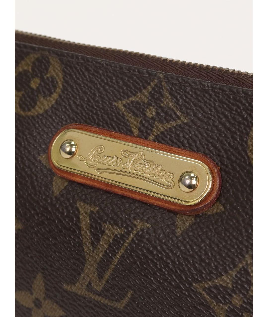 LOUIS VUITTON Коричневая кожаная сумка через плечо, фото 7