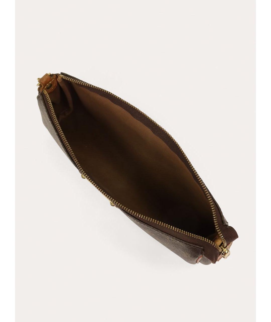 LOUIS VUITTON Коричневая кожаная сумка через плечо, фото 4