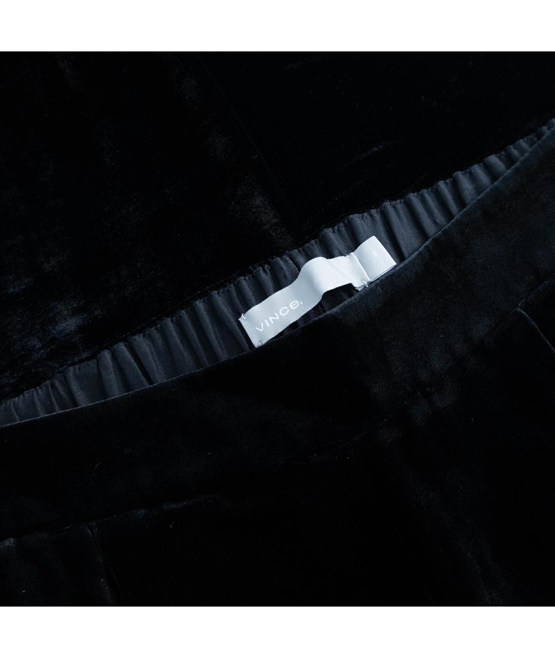 VINCE Черный бархатный костюм с брюками, фото 9