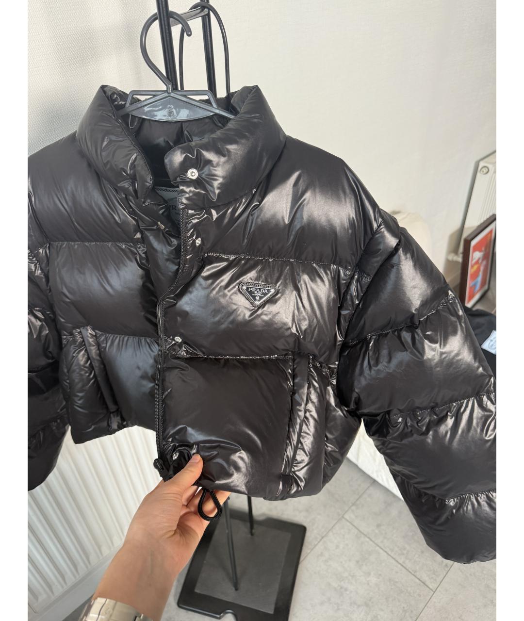 PRADA Черная полиэстеровая куртка, фото 4