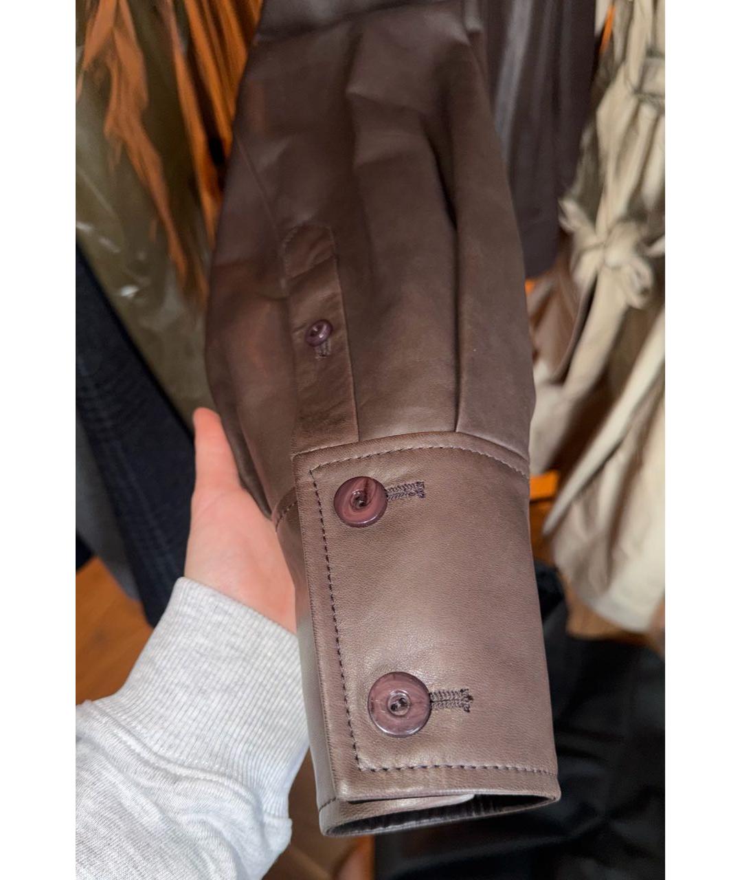 DROME Коричневая кожаная куртка, фото 3