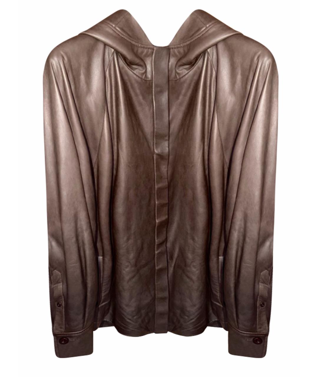 DROME Коричневая кожаная куртка, фото 1