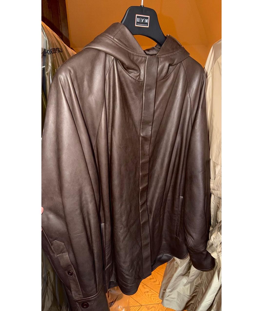 DROME Коричневая кожаная куртка, фото 5