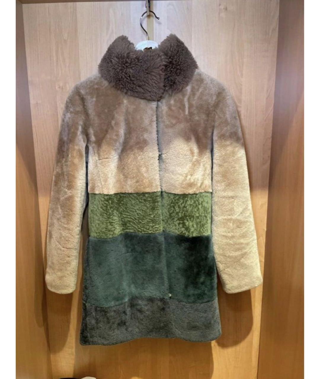 ESCADA Бежевая меховая шуба, фото 9