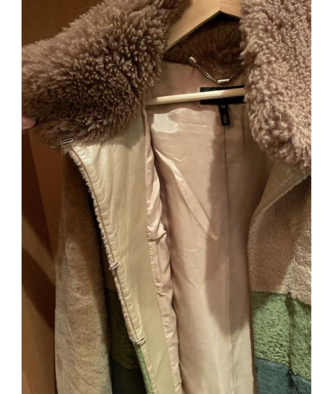 ESCADA Бежевая меховая шуба, фото 4