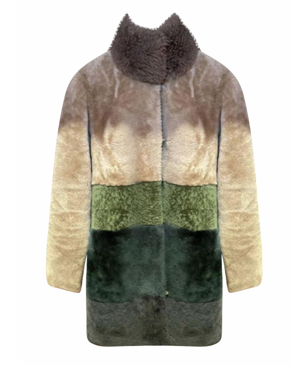 ESCADA Бежевая меховая шуба, фото 1