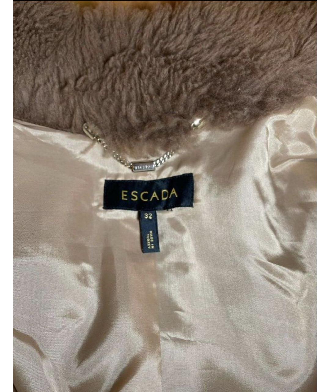 ESCADA Бежевая меховая шуба, фото 3