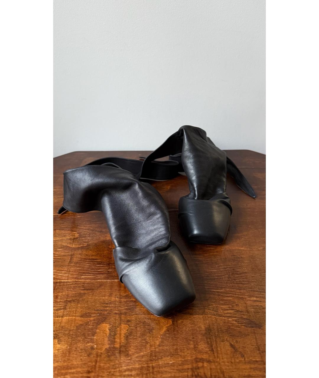 CELINE Черные кожаные балетки, фото 3