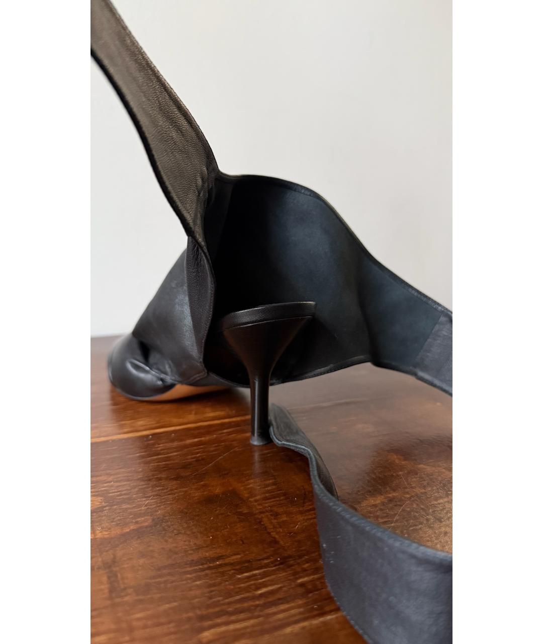 CELINE Черные кожаные балетки, фото 4