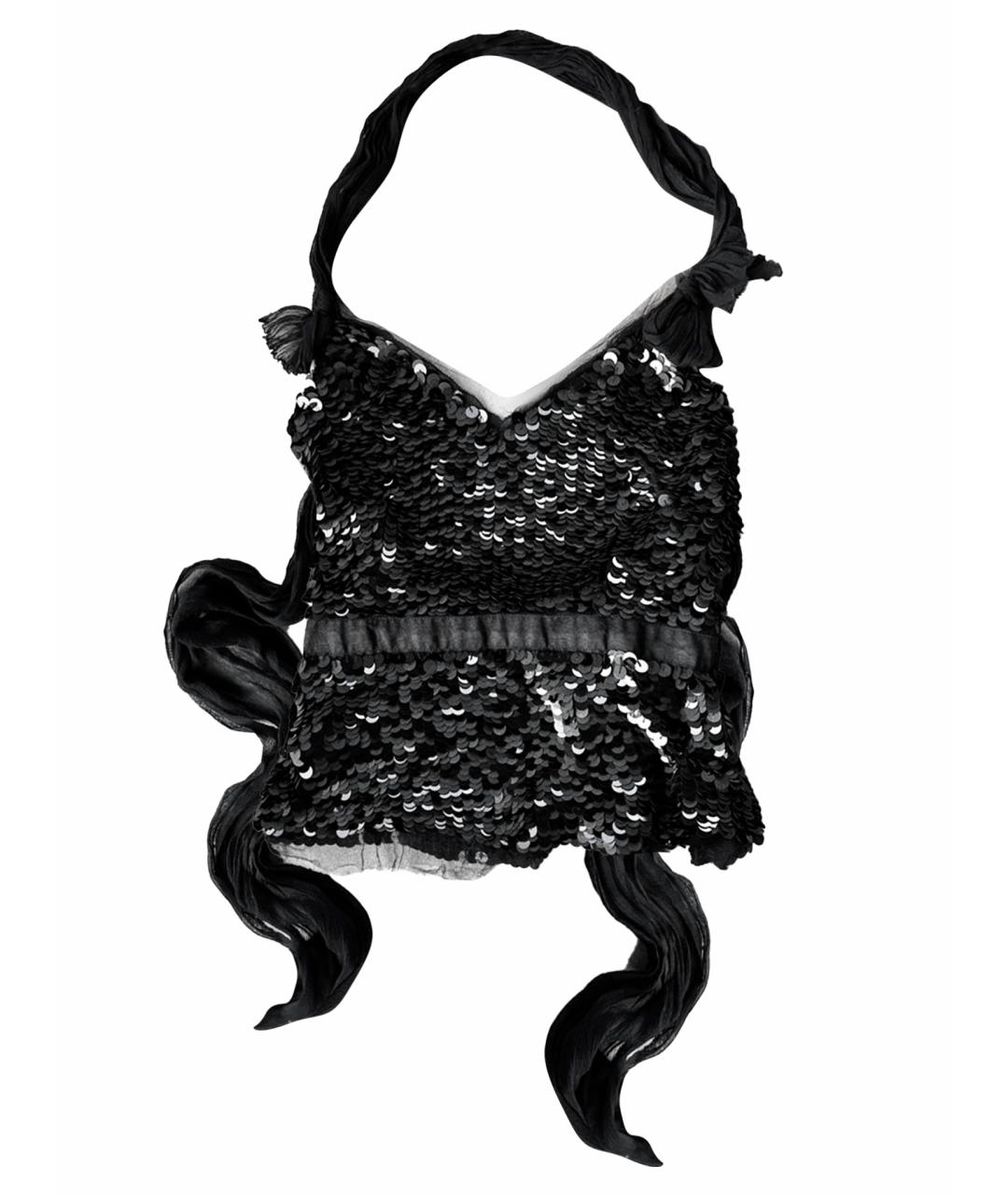 PRADA Черная шелковая блузы, фото 1