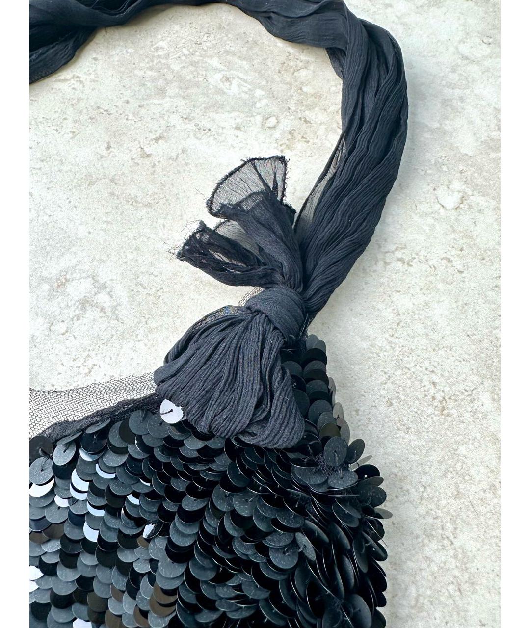 PRADA Черная шелковая блузы, фото 4