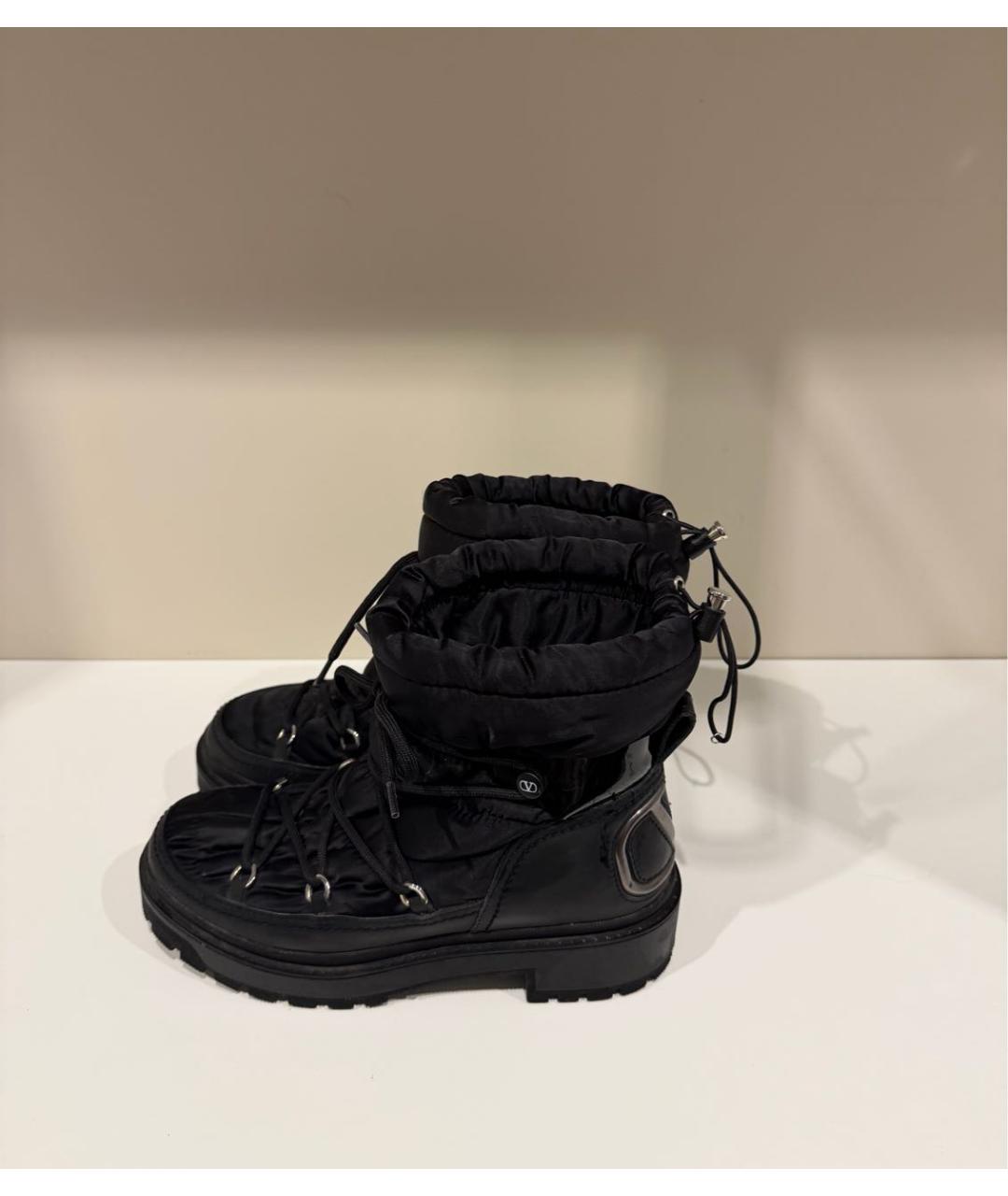 VALENTINO Черные синтетические ботинки, фото 5