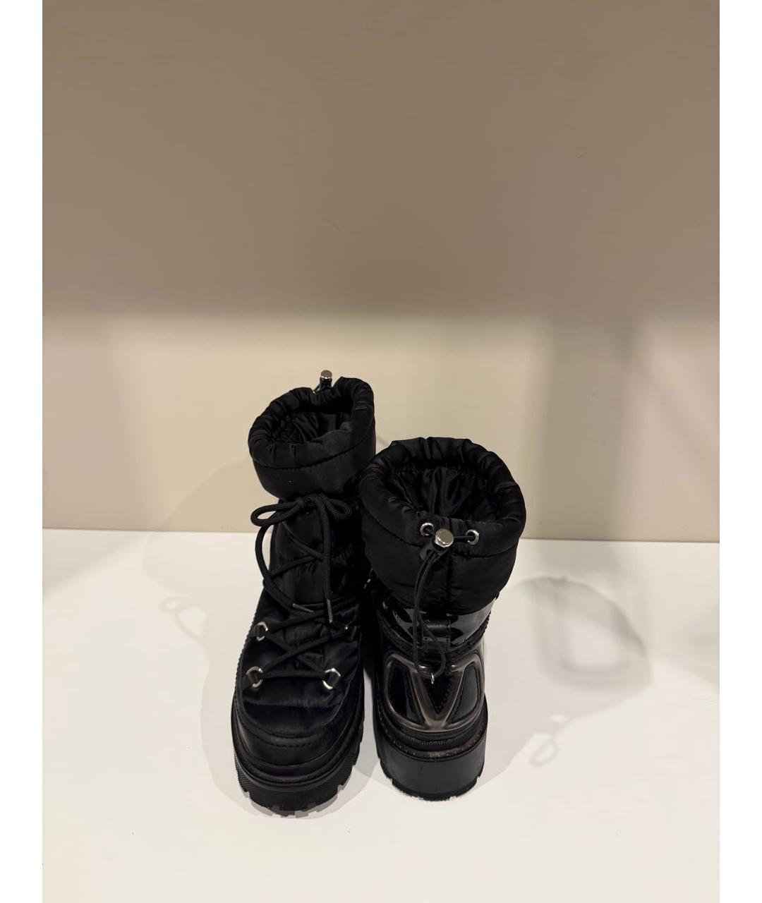 VALENTINO Черные синтетические ботинки, фото 4