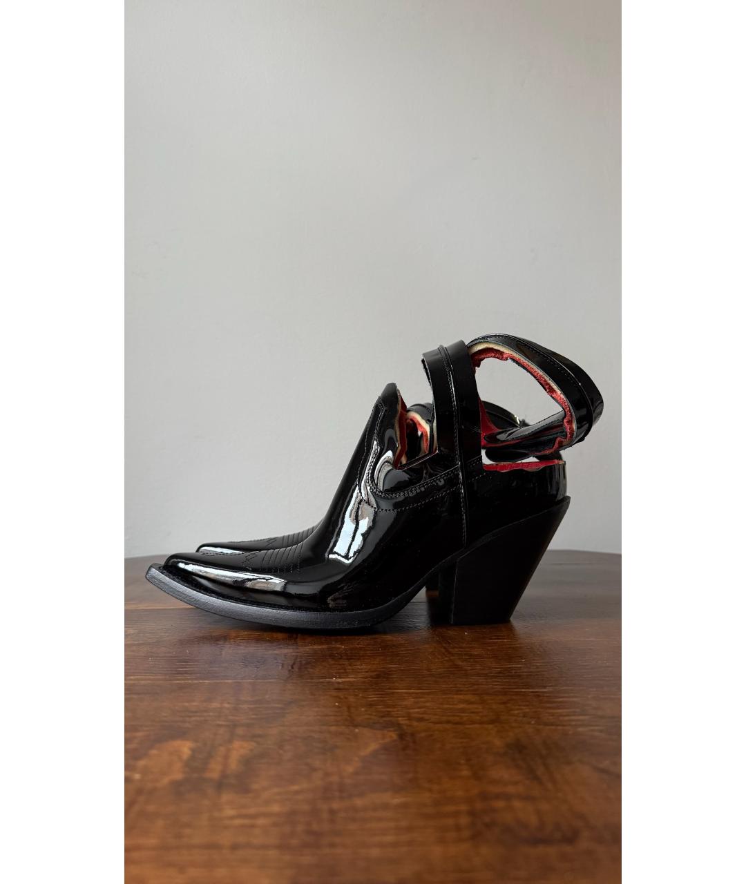 MAISON MARGIELA Черные ботильоны из лакированной кожи, фото 6