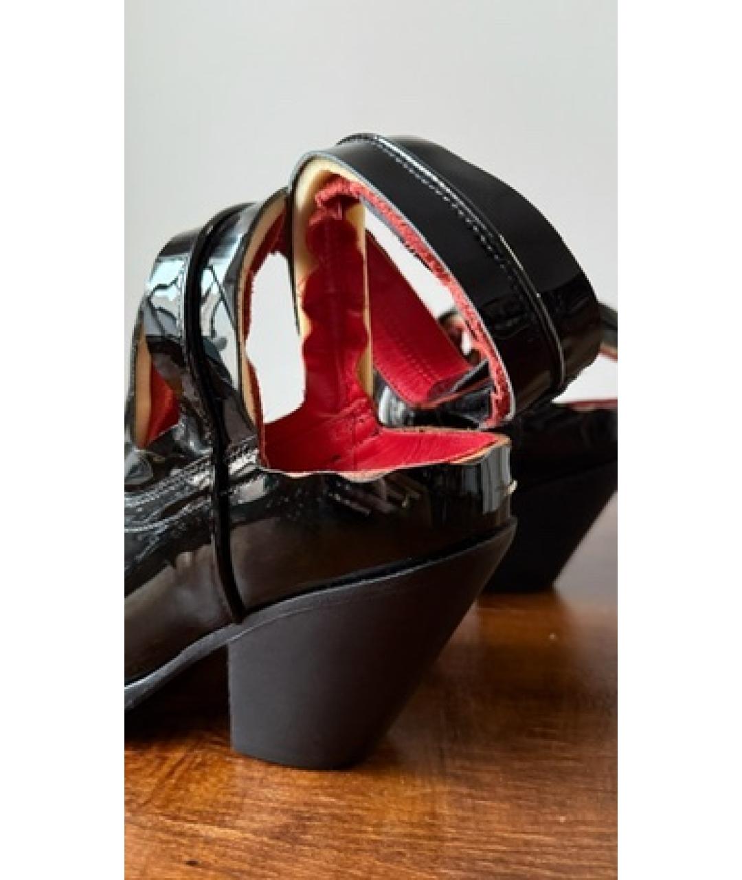 MAISON MARGIELA Черные ботильоны из лакированной кожи, фото 5