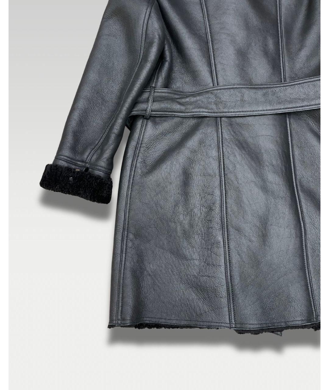 BALMAIN Черная кожаная дубленка, фото 5