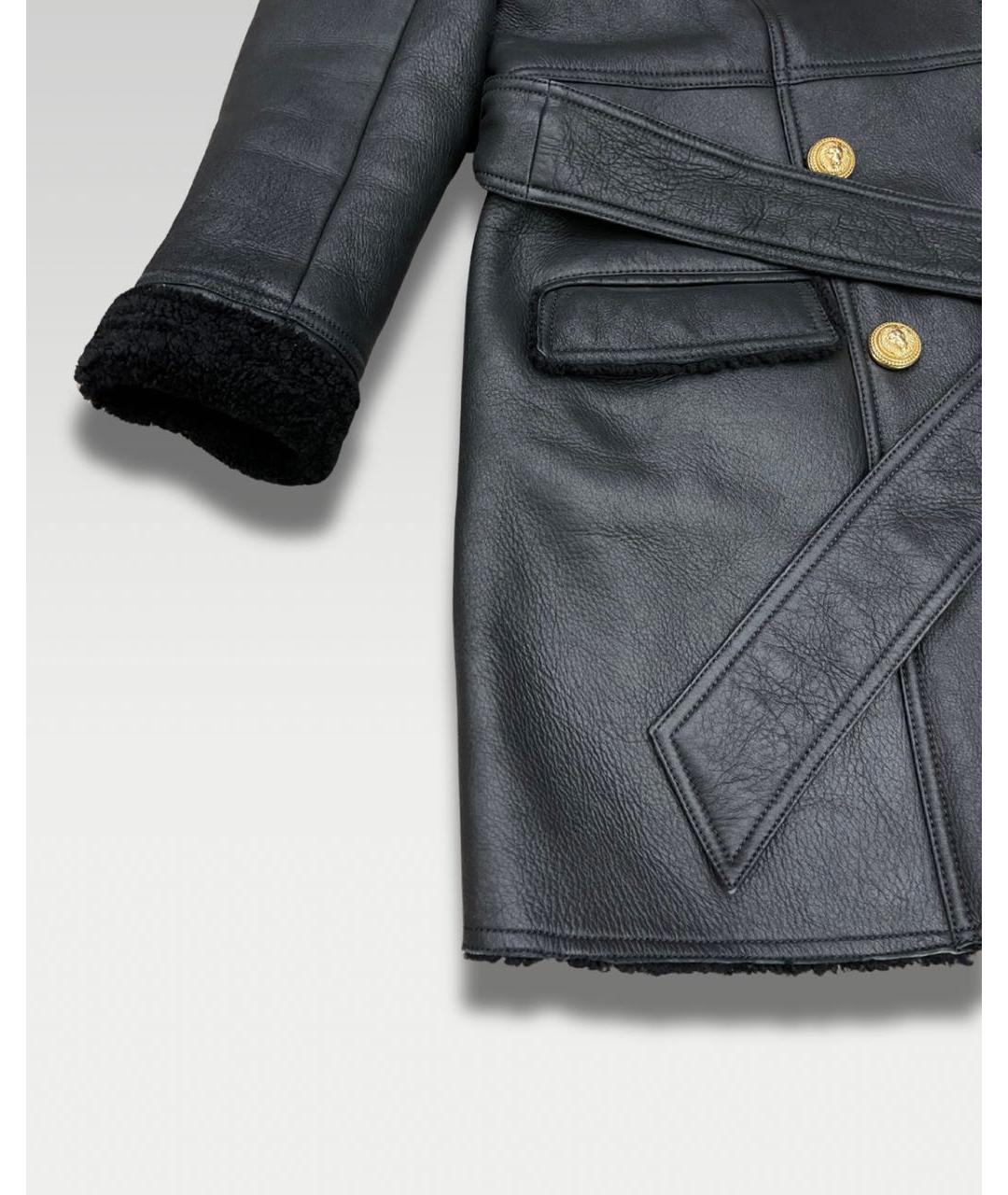 BALMAIN Черная кожаная дубленка, фото 6