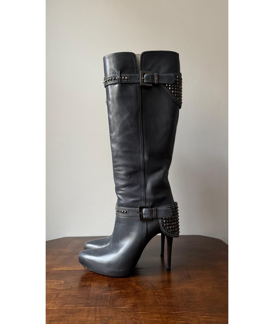 CESARE PACIOTTI Черные кожаные сапоги, фото 6