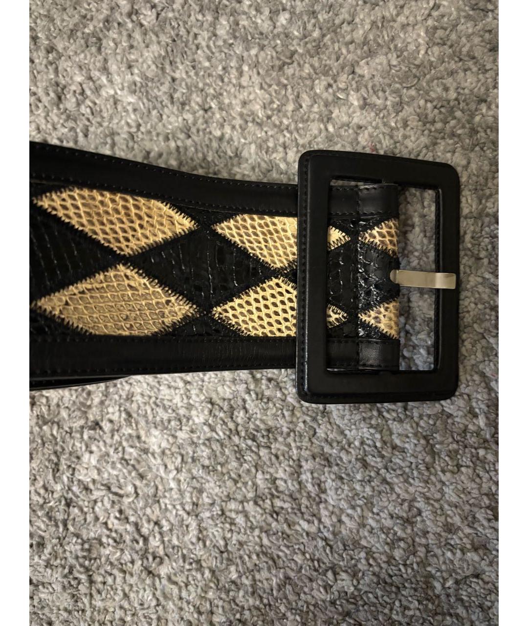 DOLCE&GABBANA Бежевый ремень из экзотической кожи, фото 2