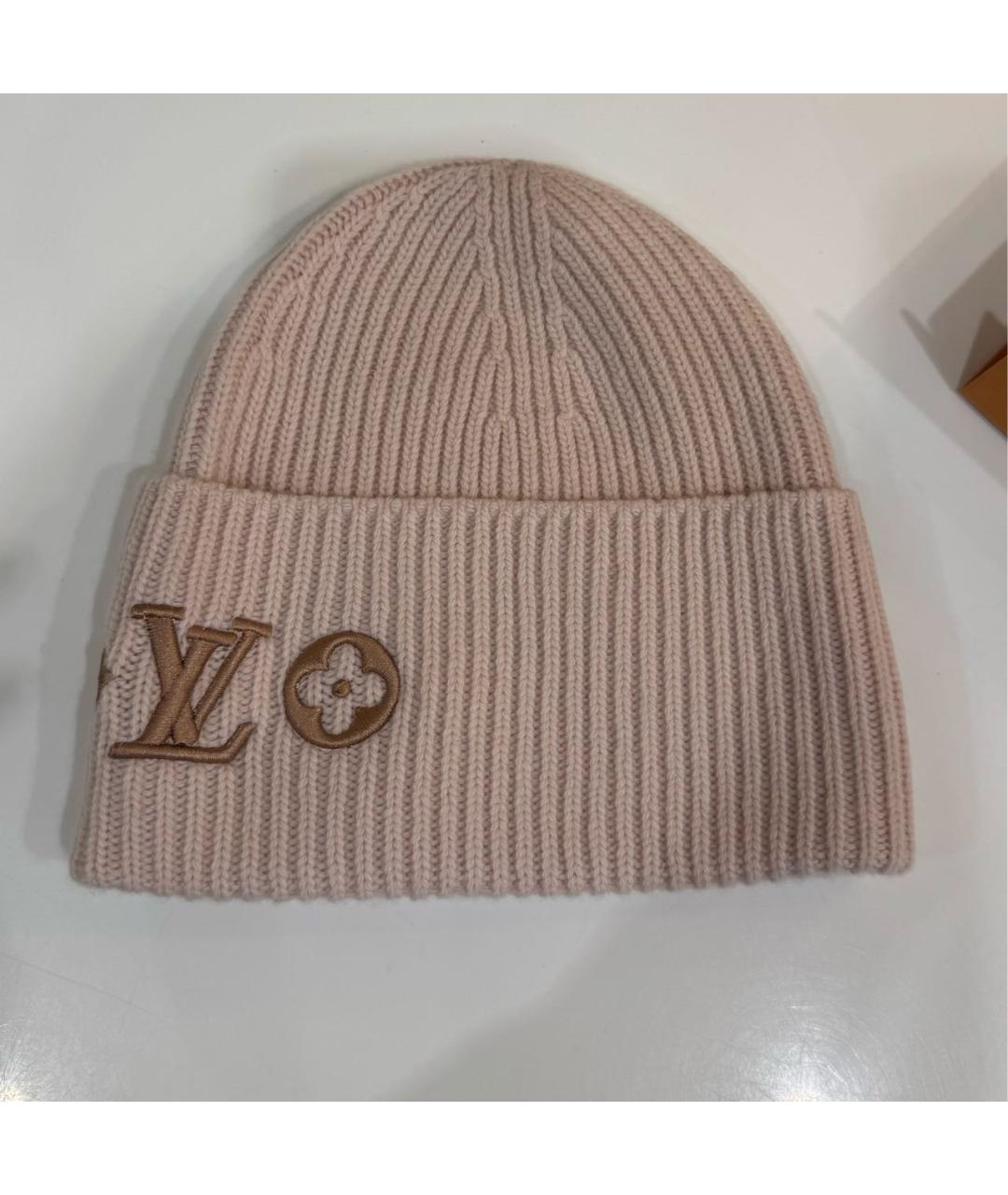 LOUIS VUITTON Розовая шерстяная шапка, фото 6