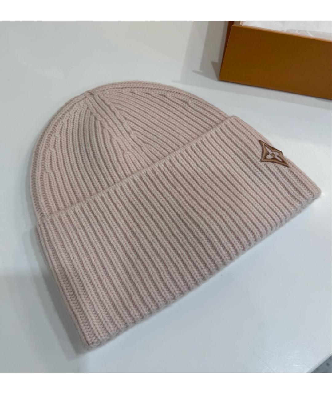 LOUIS VUITTON Розовая шерстяная шапка, фото 3