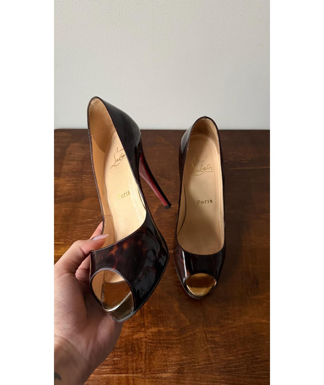 CHRISTIAN LOUBOUTIN Бордовые туфли из лакированной кожи, фото 3