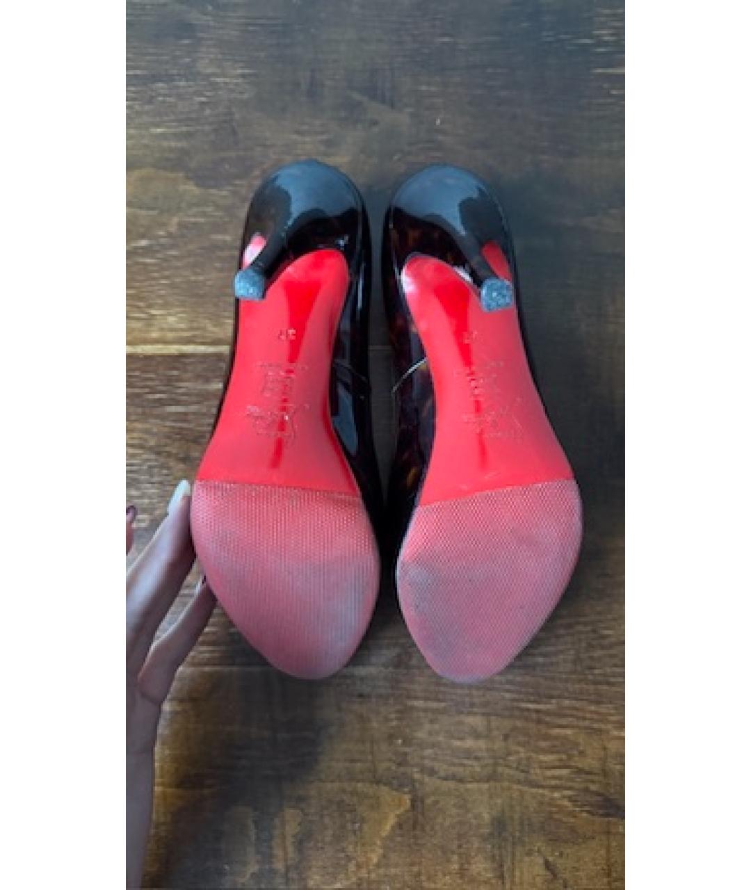 CHRISTIAN LOUBOUTIN Бордовые туфли из лакированной кожи, фото 5