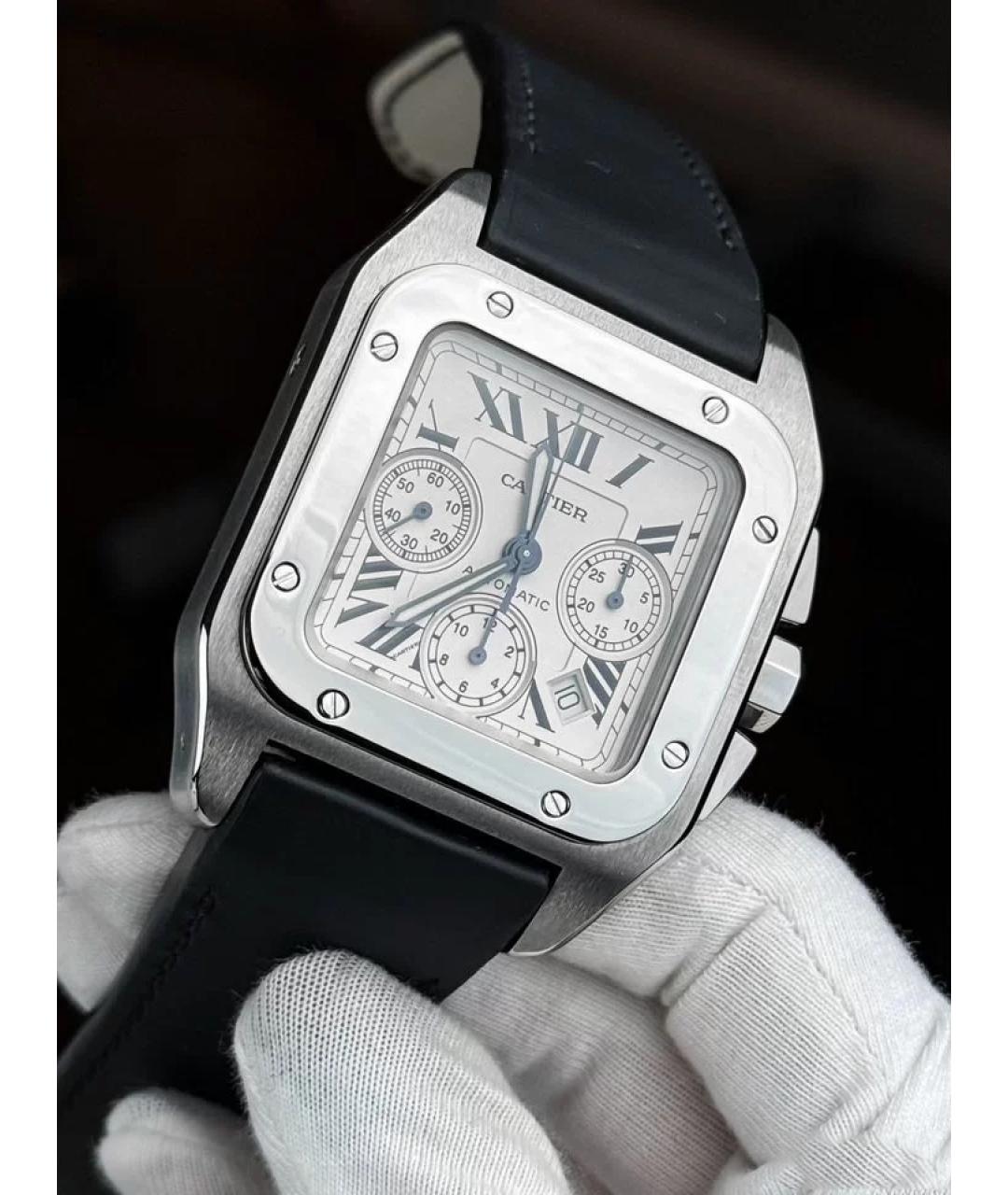 CARTIER Белые металлические часы, фото 2