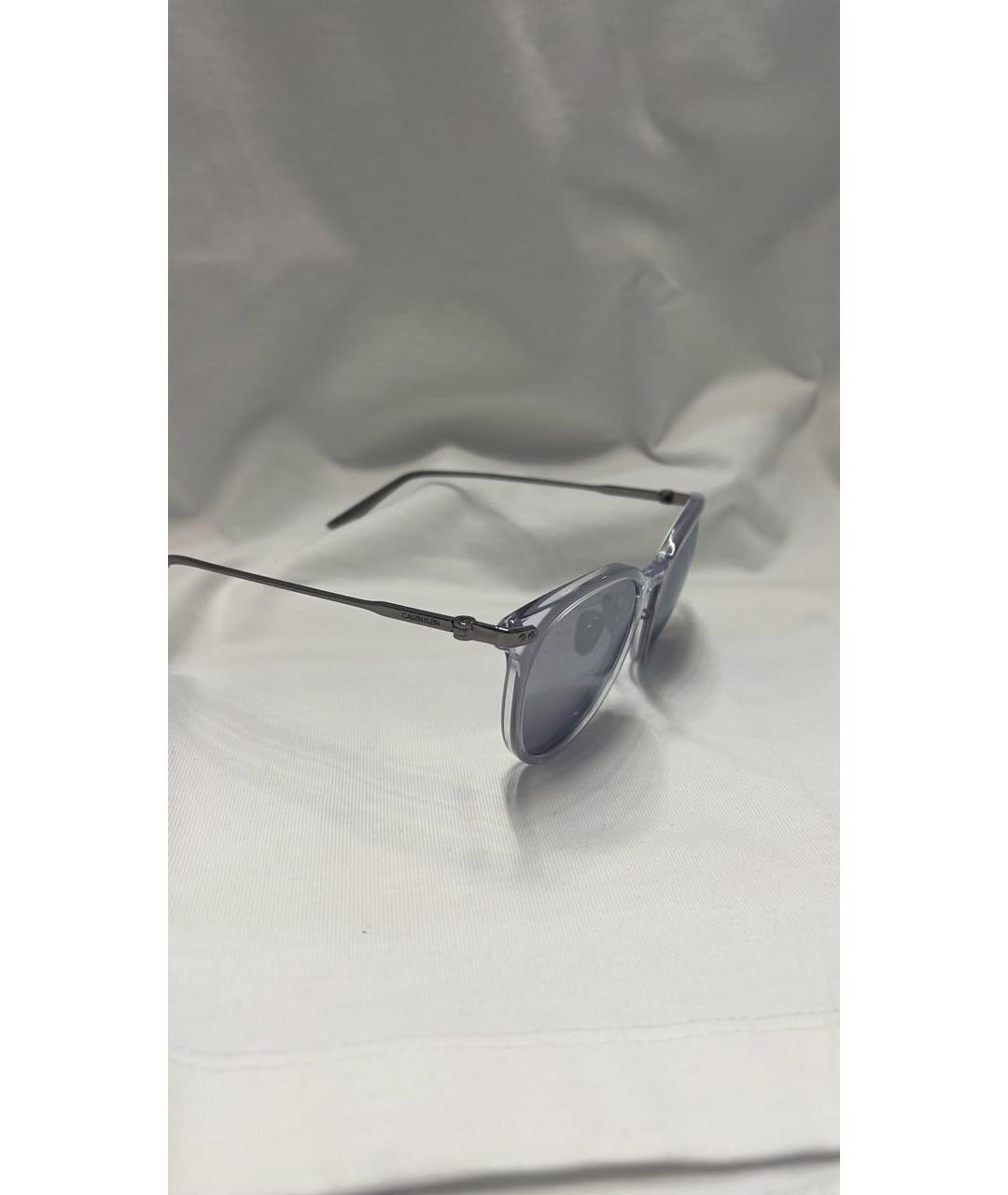 CALVIN KLEIN Серые пластиковые солнцезащитные очки, фото 2