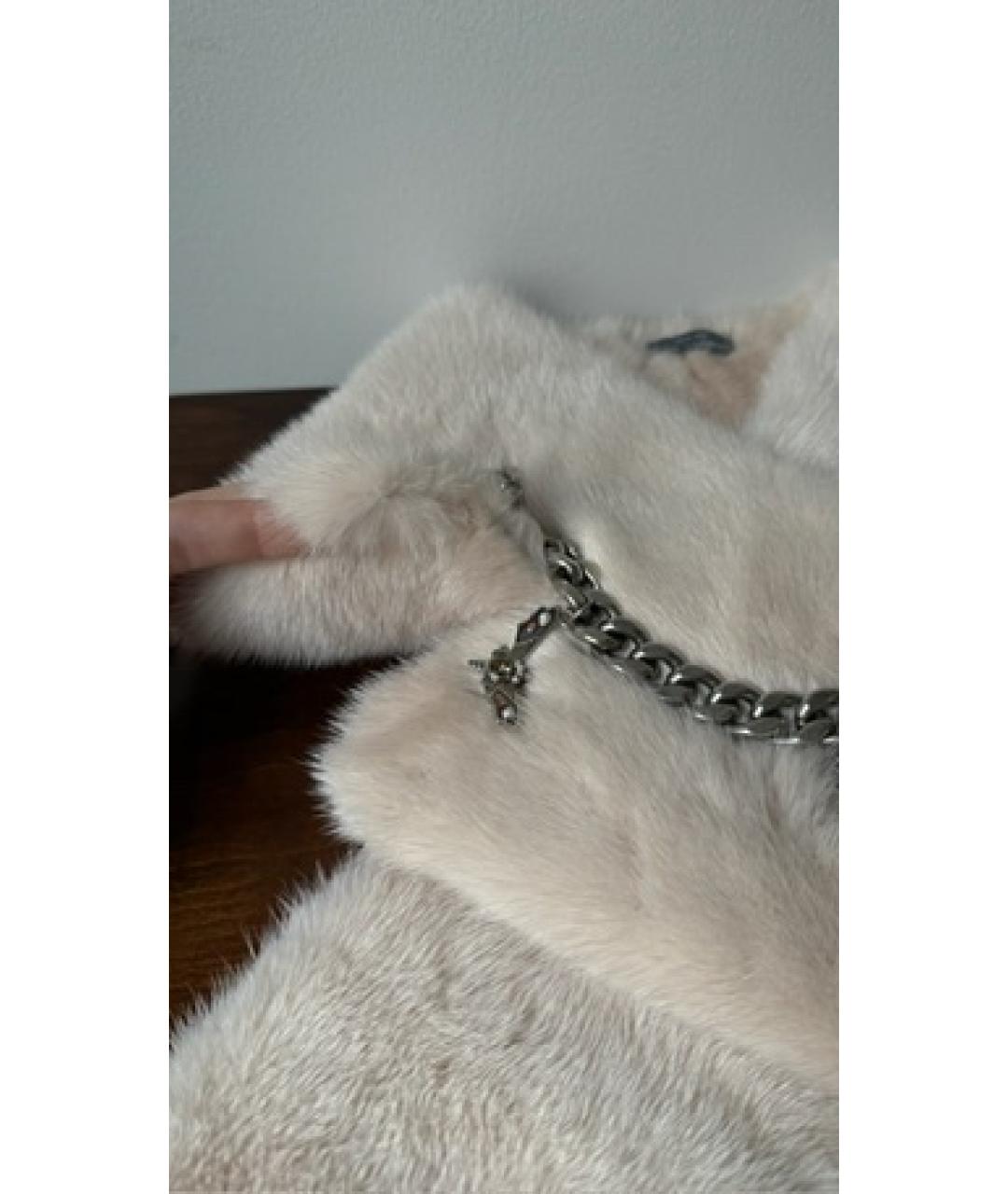 ALEXANDER MCQUEEN Бежевый меховой корсет, фото 3