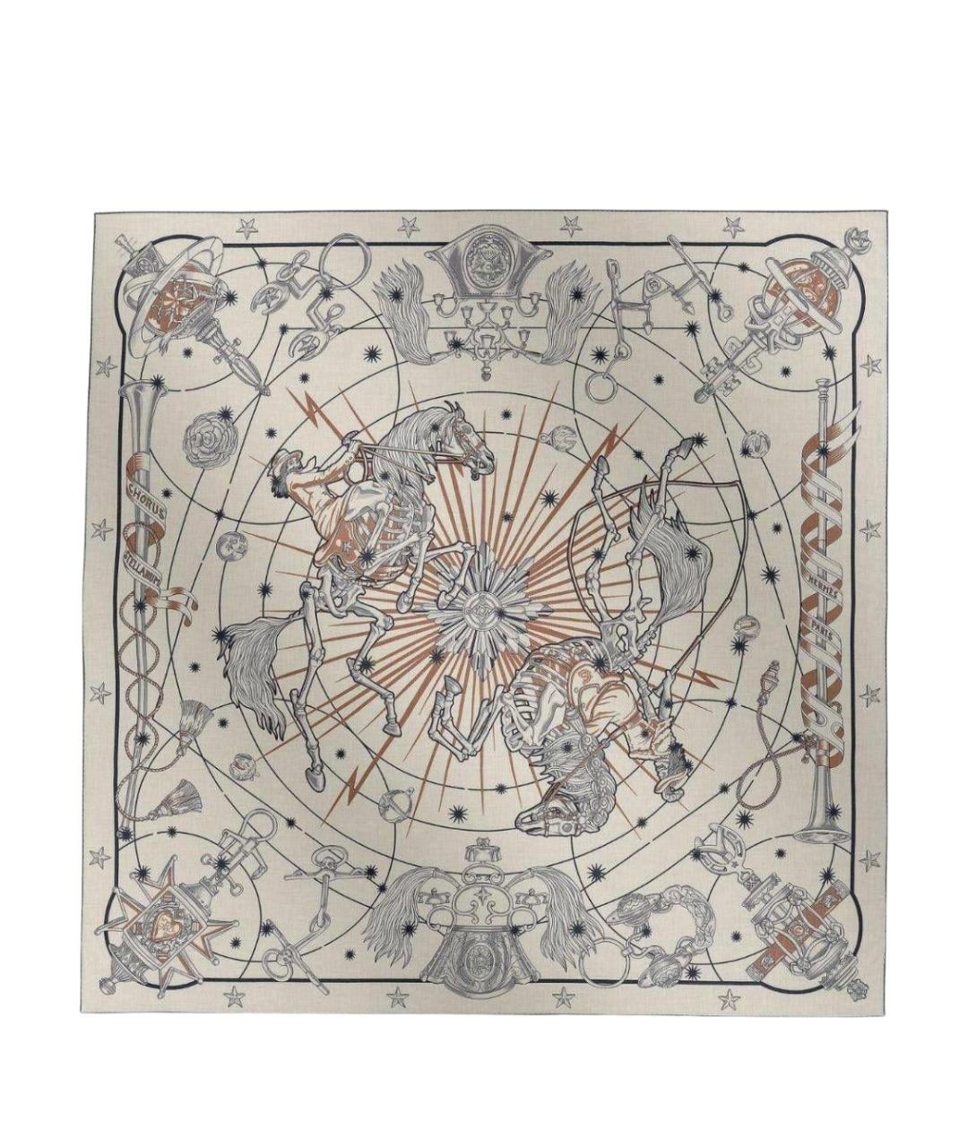 HERMES Бежевый кашемировый платок, фото 1