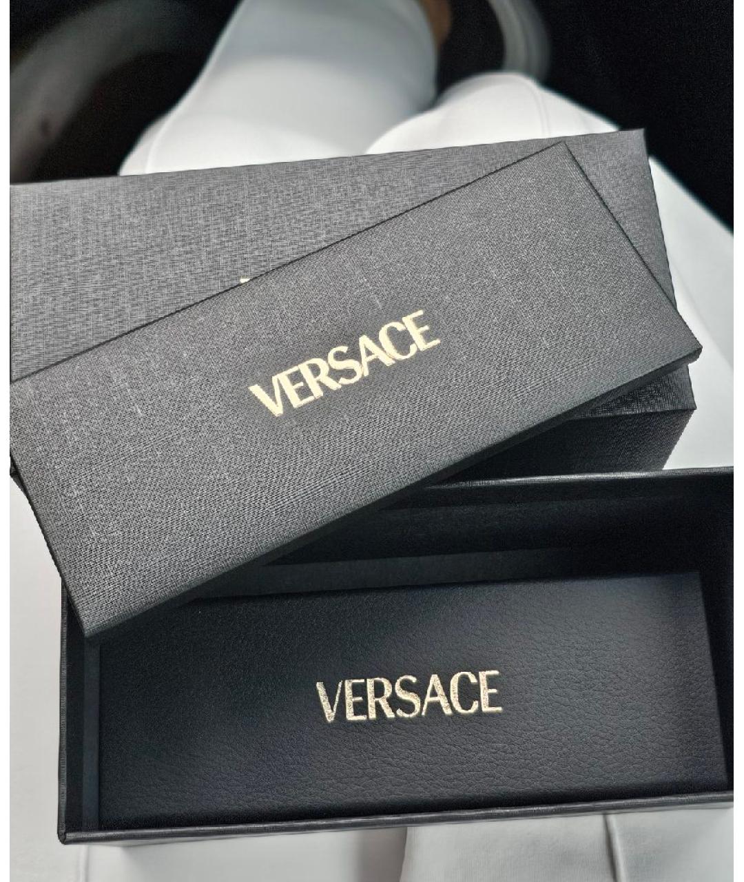 VERSACE Золотые металлические солнцезащитные очки, фото 6
