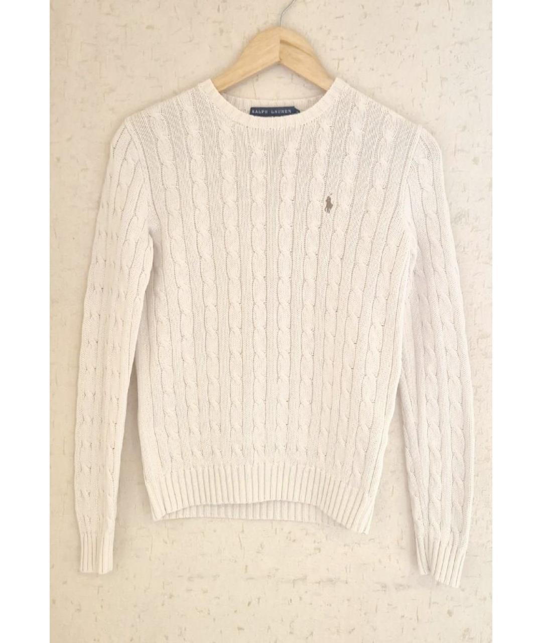 POLO RALPH LAUREN Белый хлопковый джемпер / свитер, фото 7